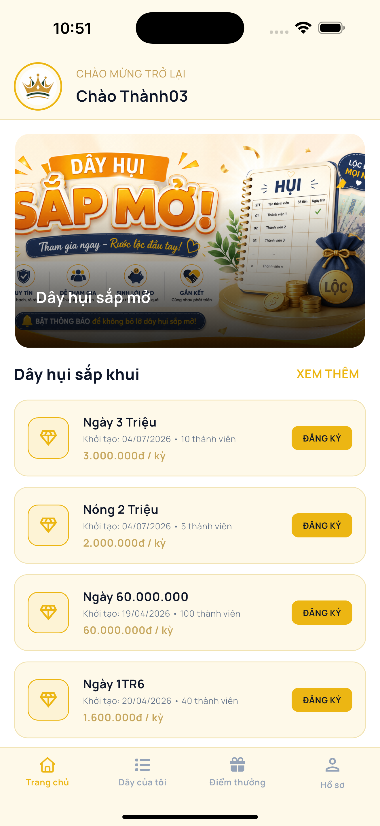 Hụi Happy - Screenshot 2